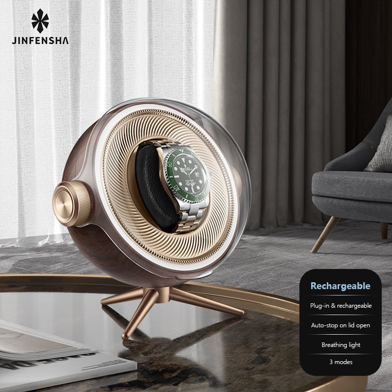 Astronaut Watch Winder – Quiet Operation, Breathing Light, Futuristic Design - Cyberpunk Style