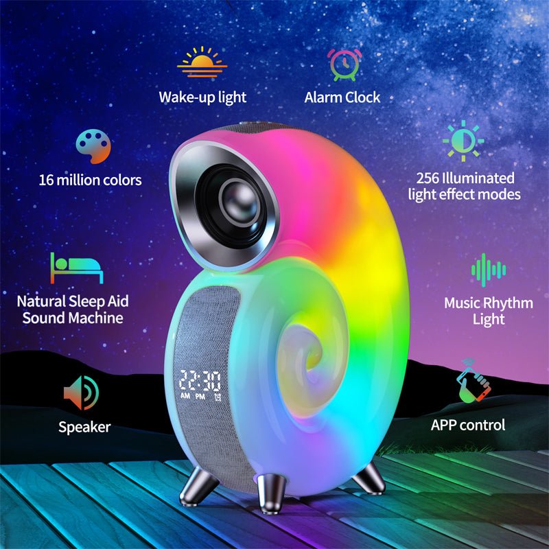 Conch Smart Music Lamp – Rhythm Light, Sleep Lamp, Bluetooth Speaker - Cyberpunk Style