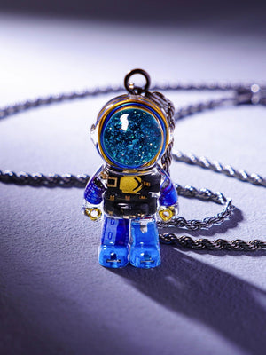 Cyberpunk Astronaut Necklace | Space - Theme Pendant for Bold Looks - Cyberpunk Style