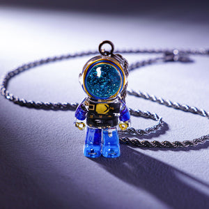 Cyberpunk Astronaut Necklace | Space - Theme Pendant for Bold Looks - Cyberpunk Style