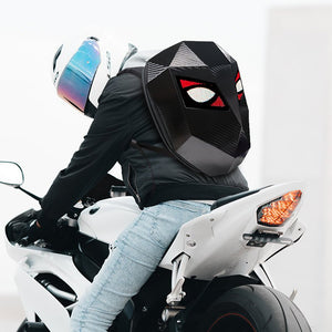 Cyberpunk Motorcycle Backpack – Carbon Fiber Bag with LED Screen - Cyberpunk Style