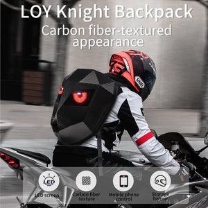 Cyberpunk Motorcycle Backpack – Carbon Fiber Bag with LED Screen - Cyberpunk Style