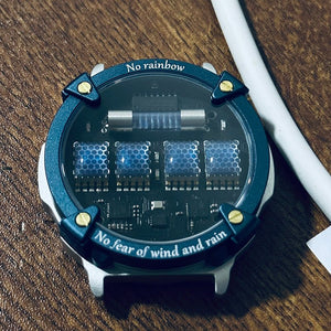 Cyberpunk Nixie Tube Watches with Wireless Charging & Custom Engraving - Cyberpunk Style