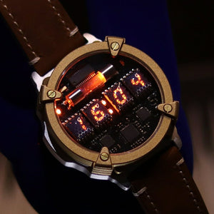 Cyberpunk Nixie Tube Watches with Wireless Charging & Custom Engraving - Cyberpunk Style