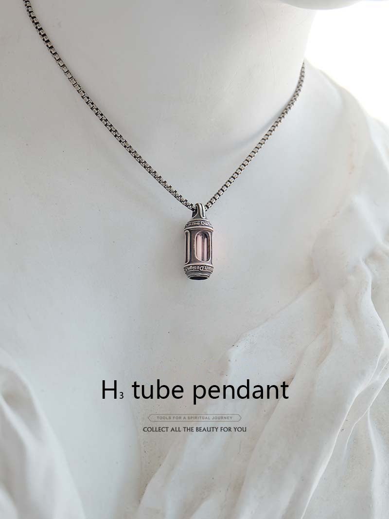 H3 Tube Pendant – Handcrafted Cyberpunk Jewelry with Lighthouse Glow - Cyberpunk Style