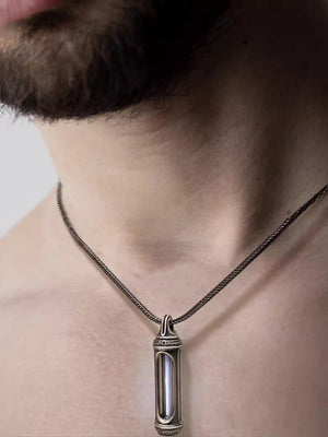 H3 Tube Pendant – Handcrafted Cyberpunk Jewelry with Lighthouse Glow - Cyberpunk Style