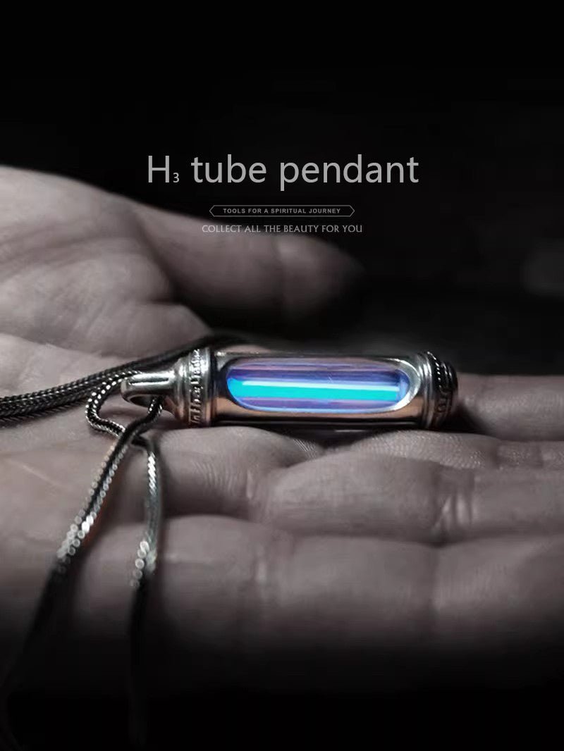 H3 Tube Pendant – Handcrafted Cyberpunk Jewelry with Lighthouse Glow - Cyberpunk Style