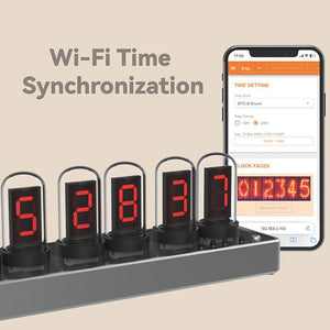 IPS Multi - Functions Smart Alarm Clock Pro – Nixie Clock Edition - Cyberpunk Style