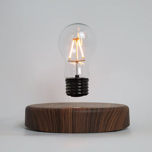 Magnetic Levitation Light Bulb – Rotating, Cyberpunk Style, Wooden Base - Cyberpunk Style