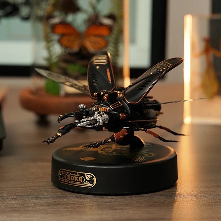 Mechanical Beetle with Steampunk Wings – Unique Artistic Design - Cyberpunk Style