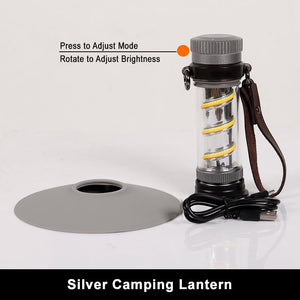 Spiral Camping Lamp – Waterproof, Cyberpunk Style with Rain Cover - Cyberpunk Style