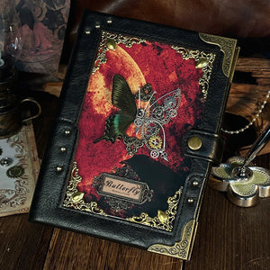 Steampunk Butterfly Notebook – Handmade with Gears & Wings - Cyberpunk Style