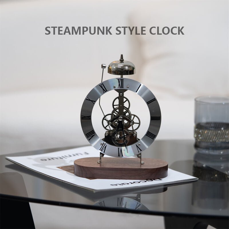 Steampunk Desk Clock – Precise Timekeeping & Retro Design - Cyberpunk Style