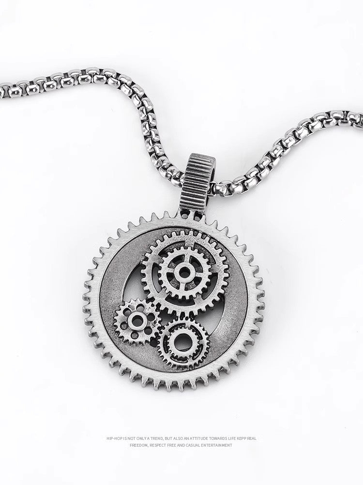 Steampunk Gear Necklace - Unique Gear - Inspired Design - Cyberpunk Style