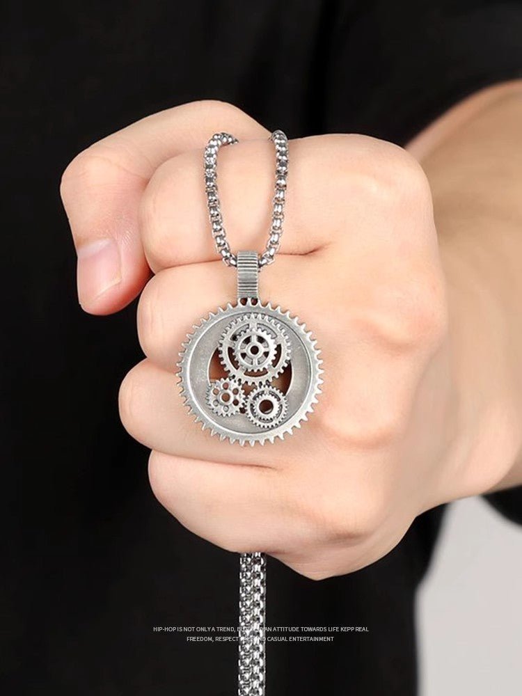 Steampunk Gear Necklace - Unique Gear - Inspired Design - Cyberpunk Style