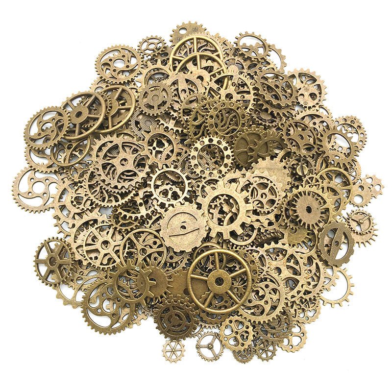 Steampunk Gears – Wholesale Mixed Colors in Antique Bronze, Silver, and Gold - Cyberpunk Style