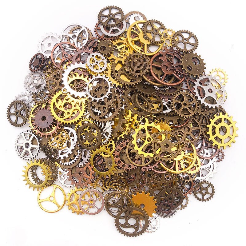 Steampunk Gears – Wholesale Mixed Colors in Antique Bronze, Silver, and Gold - Cyberpunk Style