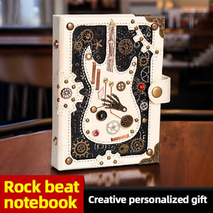 Steampunk Guitar Notebook - Unique Design for Art and Style Lovers - Cyberpunk Style