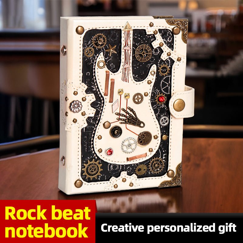 Steampunk Guitar Notebook - Unique Design for Art and Style Lovers - Cyberpunk Style