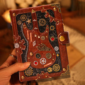 Steampunk Guitar Notebook - Unique Design for Art and Style Lovers - Cyberpunk Style