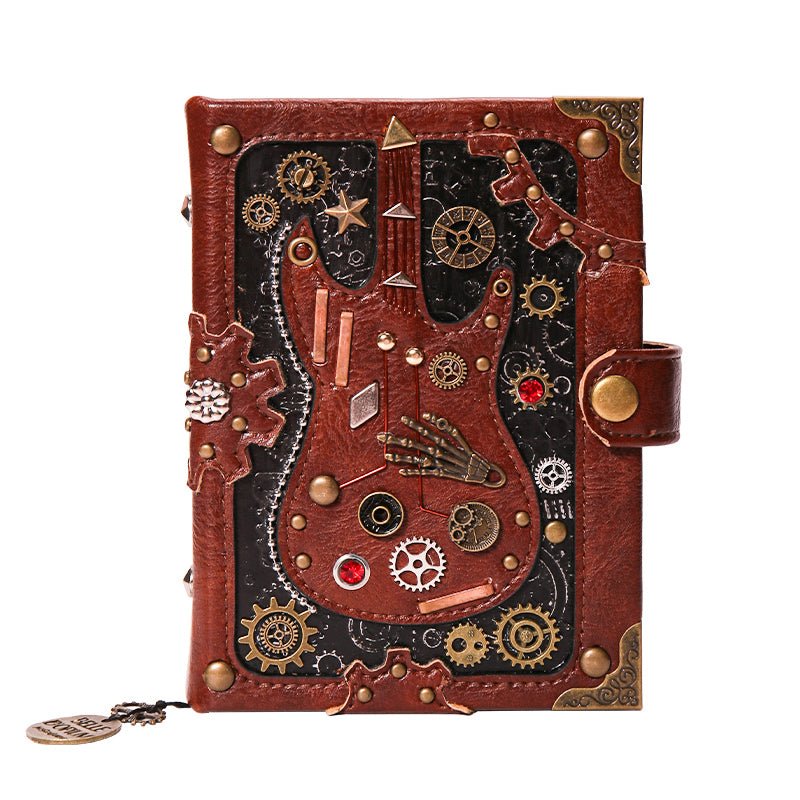 Steampunk Guitar Notebook - Unique Design for Art and Style Lovers - Cyberpunk Style