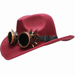 Steampunk Hat & Goggles Set - Retro Vintage Style, Unique Design - Cyberpunk Style