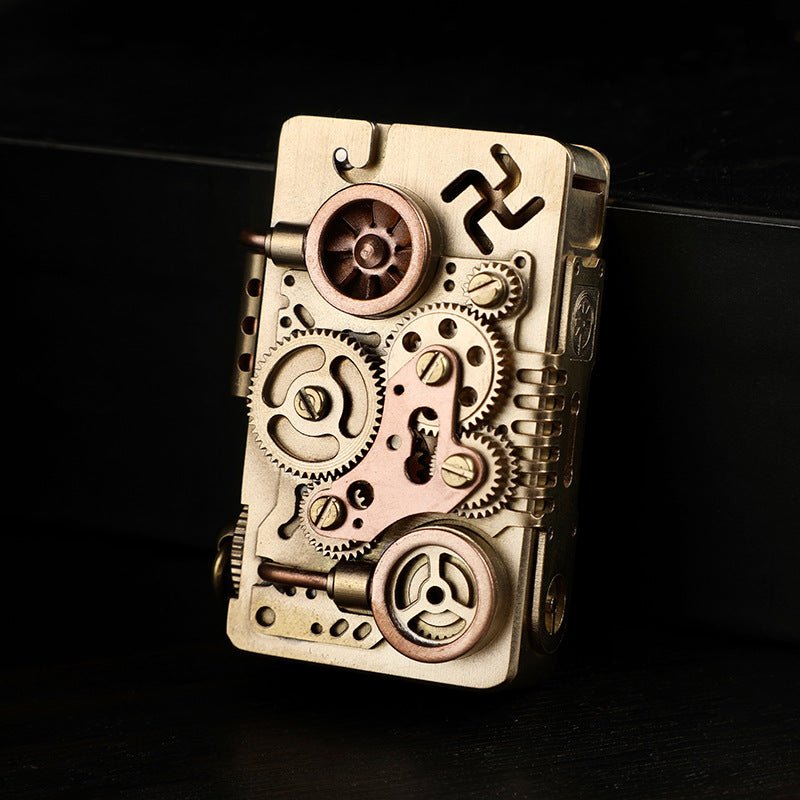 Steampunk Lighter - Vintage Gear Design with Kerosene Fuel - Cyberpunk Style