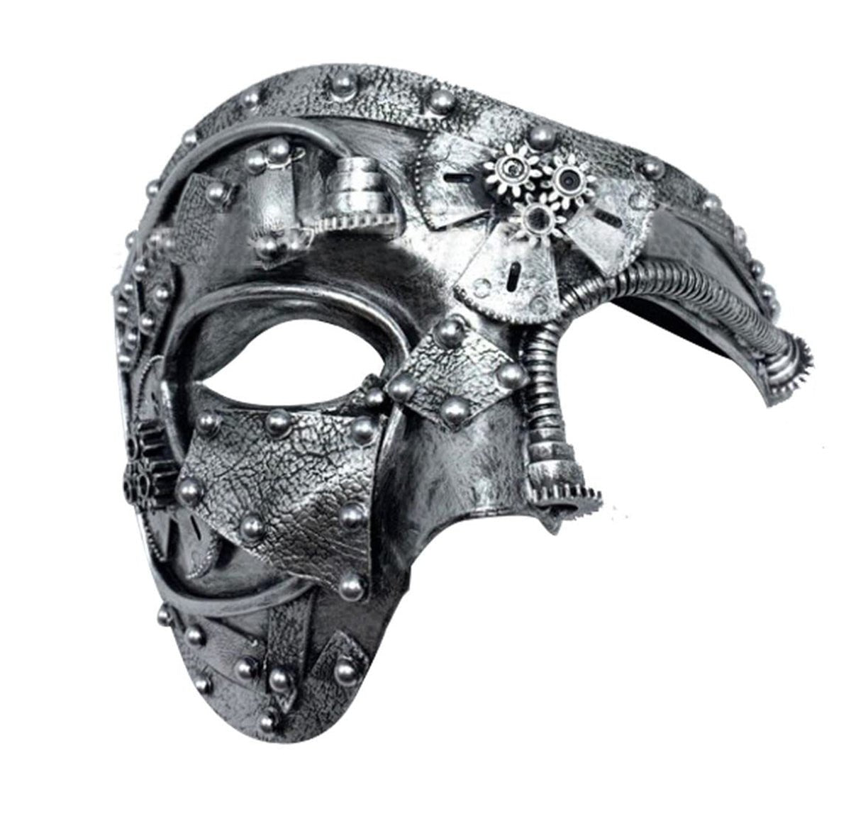 Steampunk Mask – Retro Mechanical Half Face Mask for Cosplay and Parties - Cyberpunk Style