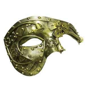 Steampunk Mask – Retro Mechanical Half Face Mask for Cosplay and Parties - Cyberpunk Style