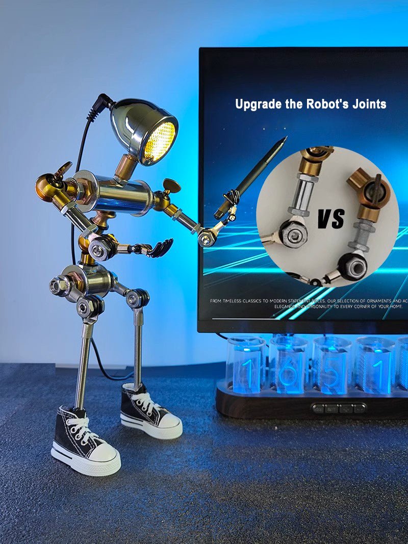 Steampunk Robot Lamp – Unique Steampunk Lighting for Your Décor - Cyberpunk Style