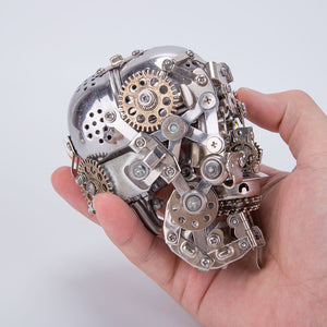 Steampunk Skull – DIY Metal Assembly Kit with Detailed Instructions - Cyberpunk Style